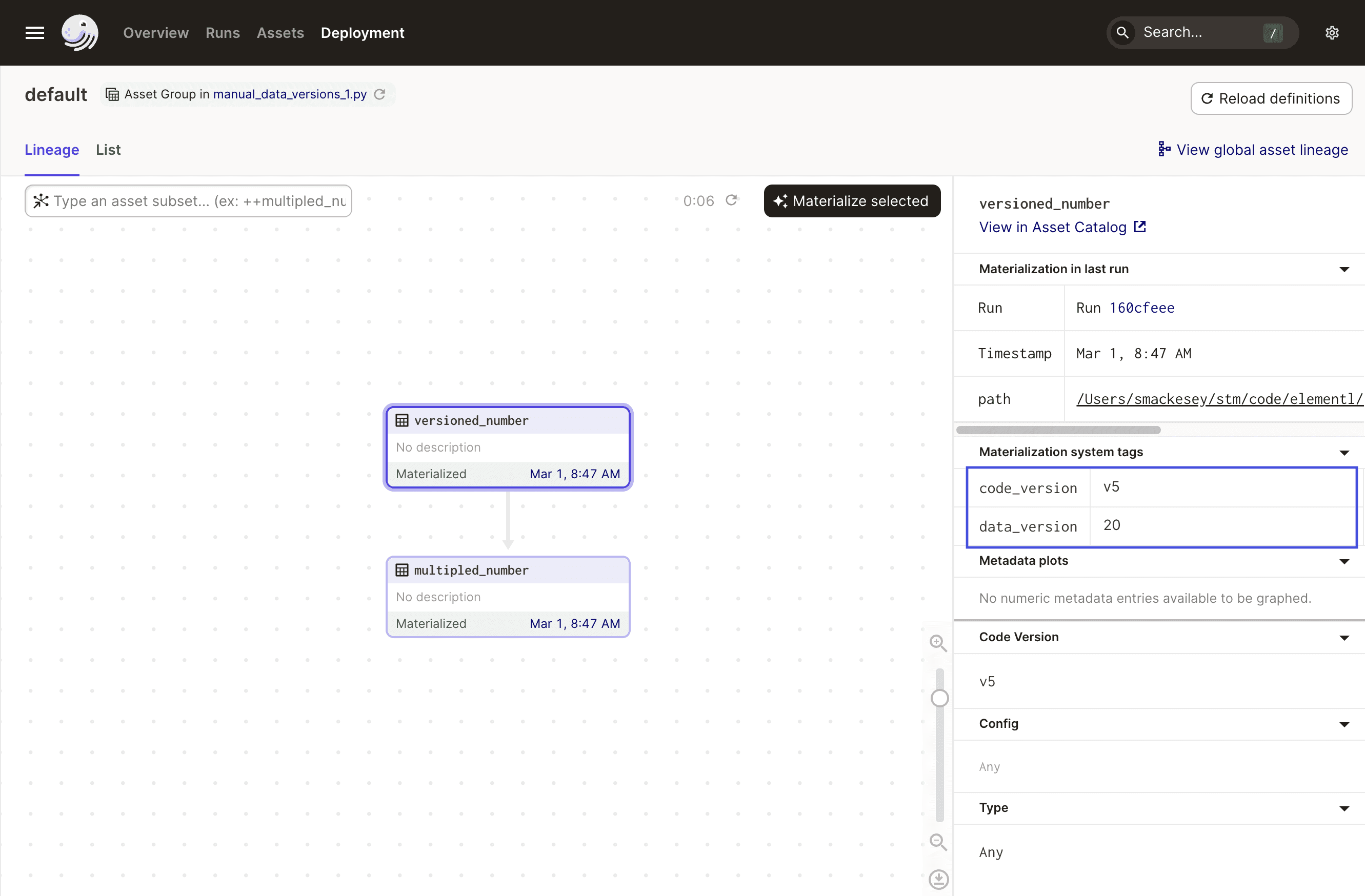 Manual data versions 2